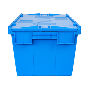 <strong>Logistic</strong> Transport <strong>Nesting</strong> Plastic Moving Box Attached Lid <strong>Containers</strong> Crate Stackable Heavy Duty Storage Crate - Product Image 4