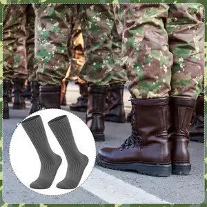 Ngoài trời tối đa đệm over-bê rừng màu xanh lá cây cotton tùy chỉnh khởi động vớ Vớ chiến thuật - Product Image 4