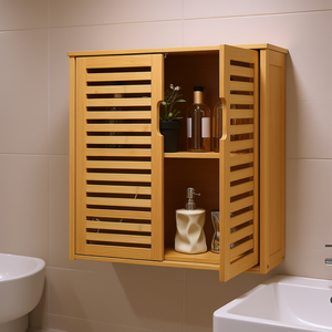 Armoire murale de salle de bain avec étagère réglable à 3 niveaux, organisateur suspendu pour rangement de toilettes, médicaments, cuisine, salle de bain - Product Image 2