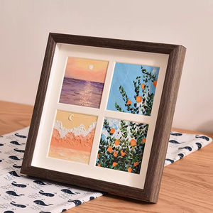 Marco de <span class=keywords><strong>Fotos</strong></span> de Madera Sólida de Cuatro Cuadrículas, Hecho a Mano, de Alta Calidad, con Impresión UV Ecológica, para Pinturas al Óleo Creativas - Product Image 6