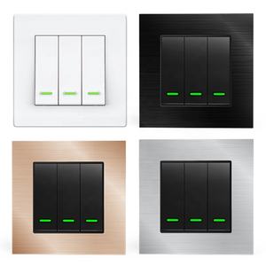 สวิตช์ไฟติดผนังอัจฉริยะ,สวิตช์ไฟอัจฉริยะ Wifi ติดผนังสมาร์ทโฮมพร้อมสีดำและสีเหลืองและแกรี่เฟรมสวิตช์ไฟติดผนังอัจฉริยะ - Product Image 4