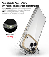 Coque de téléphone transparente en TPU souple avec support métallique pour objectif pour iPhone 17 Pro Max 17 Air 16E 15 14 13 12 Mini 11 Pro Max Plus