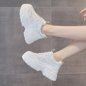 Zapatillas Deportivas de Mujer, Estilo Nuevo de Primavera, con Plataforma Gruesa, de Cuero Genuino Europeo, con Suela de 8 cm de Grosor, Transpirables, que Aumentan la Estatura - Product Image 2