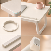 Table d'appoint pliable portable multi-positions inclinable pour ordinateur portable avec porte-gobelet pour lit, tapis, tatami, petit appartement