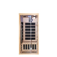 Ruang Sauna Inframerah Jauh Ramah Apartemen dari Kayu Hemlock Kanada Terbaru dengan Panel Kontrol Komputer