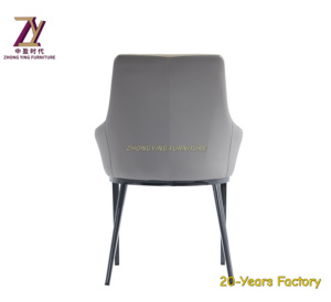 Chaises de cuisine pieds velours noir chaise de salle à manger bois/métal nouveau design solide appartements utiliser cuir meubles de maison moderne - Product Image 4