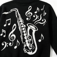 Pull en laine jacquard à motif graphique personnalisé OEM, pull de luxe pour homme, pull de marque de créateur