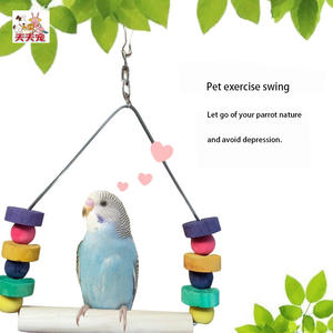 Đồ chơi chim vẹt bền và vui nhộn bằng gỗ, giá đỡ đu quay nhiều màu sắc, nhà cung cấp đồ chơi cho chim - Product Image 6