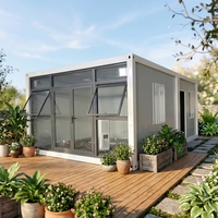 Maison préfabriquée intégrée contemporaine en conteneur de 40 pieds, économique, étanche et adaptée à l'usage de loisirs et de bureau