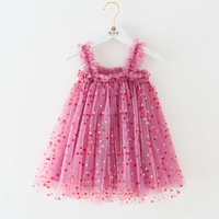 Robe d'été pour enfants INS, nouvelle robe à bretelles pour filles, robe à pois, jupe en gaze douce, robe de princesse pour enfants, vente en gros