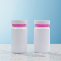 Piluliers blancs en plastique PET personnalisés de 150ml emballage de vitamines vides pour la médecine avec bouchons à vis