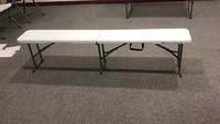 Moulage par soufflage plage plastique jardin extérieur blanc 6ft plastique Portable pliant en deux banc à vendre