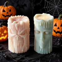 Moule en silicone antiadhésif de qualité supérieure pour la décoration de gâteaux d'Halloween, en forme de visage de démon, pour un démoulage facile