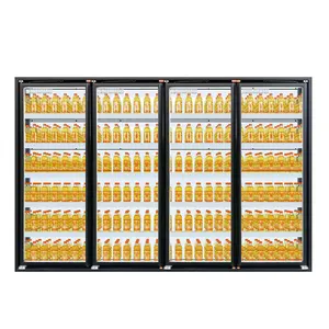 Refrigerador de exibição e freezer porta de vidro, quadro e prateleira fabricante para superfície e loja conveniente