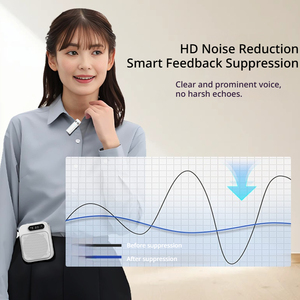 Microphone sans fil à clipser avec amplificateur vocal, système de haut-parleurs portable pour enseignants, guides touristiques, promotions et discours publics - Product Image 6