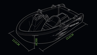 Bateau électrique 16KW Water Recreation RUSH WAVE R1, 50 km/h, type kart aquatique, embarcation compacte pour loisirs nautiques