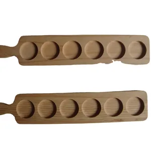 Holz-Schnapsglas-Tablett, Holz-Flugbrett, Schnapsglas-Serviertablett, Bar-Serviertablett, Bar-Gewürztablett für Russland, The <span class=keywords><strong>Macallan</strong></span>, The Singleton - Product Image 1