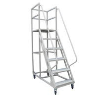 Plateforme d'escalier mobile en acier pour entrepôt, camion d'escalade détachable, échelle avec étagère à roulettes, entrepôt, supermarché