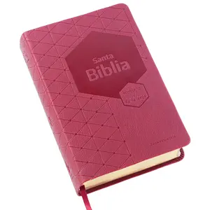 OEM PU cuero Santa Biblia Reina Valera 1960 Biblia Servicio de impresión con bordes dorados