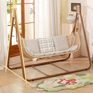 Silla de Balcón, Silla Columpio de Doble Uso, <span class=keywords><strong>Hamaca</strong></span> para Villa, Silla Mecedora para <span class=keywords><strong>Terraza</strong></span>, Jardín, Columpio para Exteriores - Product Image 5