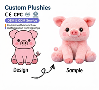 Vache en peluche personnalisée brodée anti-stress avec rembourrage en coton PP, cadeau d'anniversaire pour tous les âges