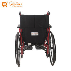 Silla de ruedas manual AUFU, ligera, plegable, con estructura de acero, para ancianos y personas con discapacidad, ayuda para la movilidad, uso doméstico. - Product Image 3