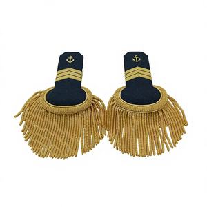 Épaulettes de luxe brodées sur mesure en dentelle avec fermeture auto-agrippante pour uniforme extérieur, service OEM, couleur personnalisée, haute qualité - Product Image 1