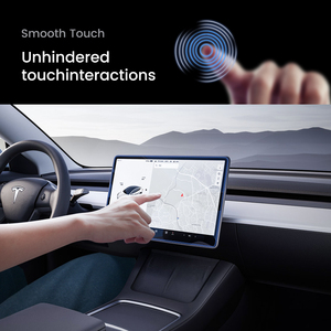 واقي شاشة زجاجي مقوى مخصص مضاد للوهج ومقاوم للأوساخ وبصمات الأصابع بدرجة صلابة 9H عالي الوضوح لشاشة ملاحة سيارة تسلا موديل 3 - Product Image 6
