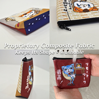Pochette zippée personnalisée en polyester pour petits objets, motif dessin animé, mini porte-monnaie, trousse de maquillage