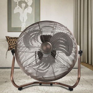 Ventilador de Piso de Metal Marrón Grande de 16 Pulgadas con Motor de Corriente Alterna de 3 Velocidades para Uso Doméstico, Hoteles, Garajes y Uso Comercial, Fabricante Industrial - Product Image 4