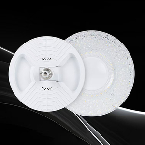 Hiện đại E27 LED Flush núi Trần đèn điều khiển từ xa Trắng ABS + PS trong nhà vuông phòng ngủ AC Powered - Product Image 1
