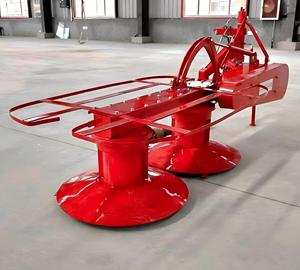 Faucheuse à double disque pour tracteur, machine de coupe rotative montée à l'arrière, coupe-herbe pour tracteur, lame résistante à l'usure, coupe de l'herbe des champs, des pelouses et des pâturages - Product Image 1