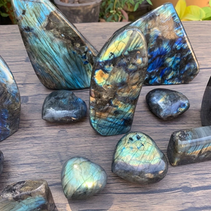 도매 천연 연마 블루 플래시 래브라도라이트 프리폼 풍수 크리스탈 공예품 홈 데코 - Product Image 2