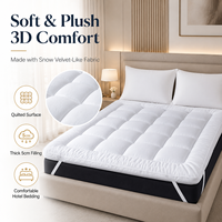Protège-matelas 3D anti-allergique en tissu Snowdown pour hôtel, housse de lit ajustée pour les clients sensibles