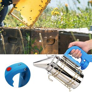 Ahumador de abejas eléctrico para colmena, herramientas de apicultura de acero inoxidable con calor, nueva condición, funciona con pilas, Material de madera de granja PP - Product Image 4