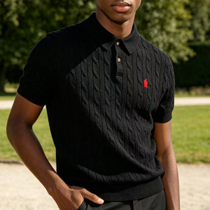 Polo da uomo premium a mezza manica in maglia con nome personalizzato Ralf, camicia estiva casual a maniche corte Laurla - Product Image 4