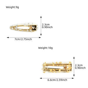 Groothandel BB Zwart-wit Kleurrijke Luipaardprint Dames Prom Alloy Haaraccessoires Haarspeld & Pin Snap Haarclips - Product Image 5