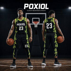 Ensemble d'uniformes de basketball personnalisés POXIOL, maillot et short de sublimation avec logo, nom et numéro, OEM ODM pour clubs, écoles, marques - Product Image 1