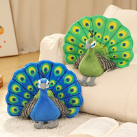 Jouets en peluche personnalisés, fauves et réalistes, en forme de paon, animaux en peluche sur mesure