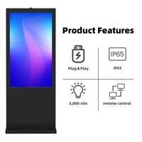 55 pouces IP65 extérieur LCD Digital Signage Display Stand pour la publicité télévisée Centres commerciaux Restaurants OEM Fournisseur SDK inclus