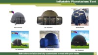 Tente de projection gonflable U-Rides PL Tent-004, dôme commercial portable à 360 degrés, cinéma numérique, imperméable, résistant au vent
