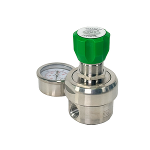Regulador de Alta Presión de Acero Inoxidable 316L, con Manómetro, Rosca NPT, Perilla Verde, Regulación de Gas - Product Image 2