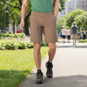 Shorts da uomo in stile High Street 100% cotone elasticizzato in vita Jogger Bermuda Shorts in tessuto loghi decorazione intamatura 5 pollici - Product Image 3