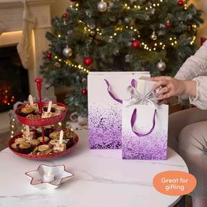 Sacs en papier personnalisés imprimés, sacs cadeaux en papier kraft blanc de luxe en carton pour sacs de shopping avec votre propre logo - Product Image 2