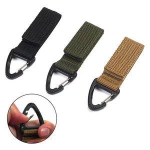 Chaud pas cher personnalisé tactique molle EDC GEAR en plastique triangle sangle nylon sangle corde suspendu ceinture fermoir crochet boucle clip porte-clés - Product Image 1