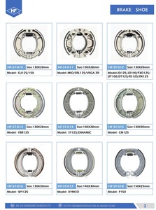 Benma CD110 CD100 CDI125 AKT110 XI125 Forza 110 110cc sabot de frein de moto pour <span class=keywords><strong>XR</strong></span> <span class=keywords><strong>125</strong></span> <span class=keywords><strong>L</strong></span> XR125 <span class=keywords><strong>XR</strong></span> 150 ZAPATA DE FRENO DE MOTO - Product Image 5