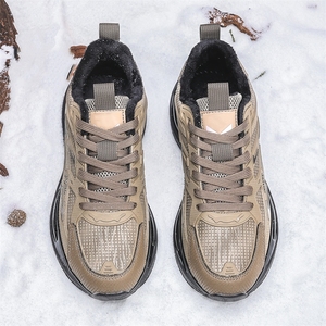 Chaussures de marche décontractées pour hommes, style mode, avec doublure chaude personnalisée pour l'hiver, vente en gros - Product Image 4