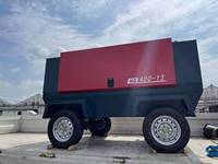 Compresseur d'air diesel mobile portable haute pression Hongwuhuan 400 cfm 357 cfm 13 bar pour forage de puits d'eau et extraction d'or