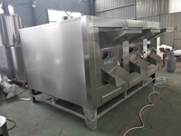 Machine à torréfier les noix et les graines de soja de type tambour pour boulangerie, alimentée au gaz/électricité, en acier inoxydable, capacité de 100 kg/h