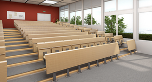 <span class=keywords><strong>Chaise</strong></span>-échelle moderne en métal pour salle de classe universitaire, banc d'étude pliant, bureau, cadre en alliage d'aluminium, mobilier scolaire pliable - Product Image 5